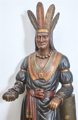 Lot 1401 - Carved and Polychrome Painted Tobacconist...