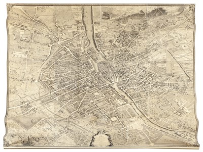 Lot 66 - [WALL MAP-PARIS] TURGOT, MICHELE ETIENNE and...
