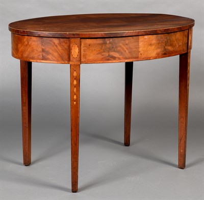 Lot 1339 - Federal Inlaid Mahogany Oval Table Baltimore,...