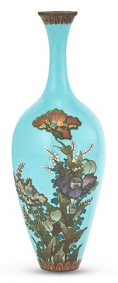 Lot 1218 - A Japanese Cloisonne Enamel Vase Meiji Period...