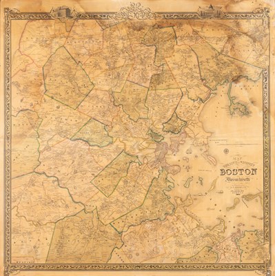 Lot 58 - [MAP-BOSTON] SIDNEY, J.C. Map of the City and...