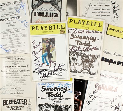 Lot 231 - SONDHEIM, STEPHEN Nine signed Playbills and...