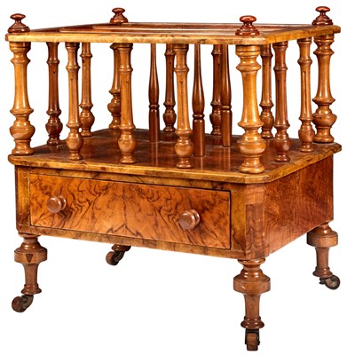 Lot 130 - Victorian Walnut Canterbury Second half 19th...