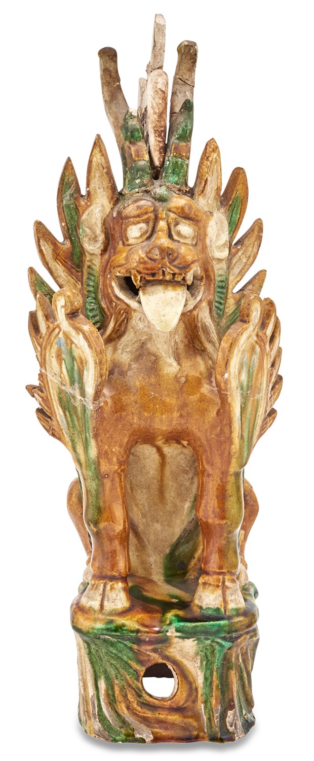Lot 103 - A Chinese Sancai Glazed Pottery Earth Spirit...