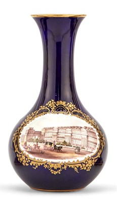 Lot 210 - Derby Porcelain Cobalt Blue Ground Vase Circa...
