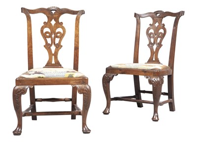 Lot 97 - Pair of Irish George II Mahogany Side Chairs...