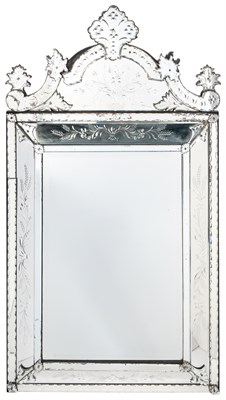 Lot 350 - Venetian Style Etched Mirror-Framed Mirror...