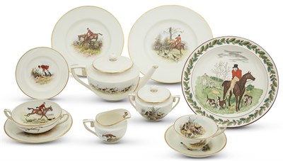 Lot 244 - Royal Worcester Bone China Fox Hunting Scene...