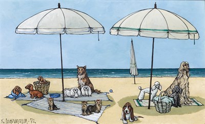 Lot 42 - Keith Ingermann American, 1929-2012 Dogs at...