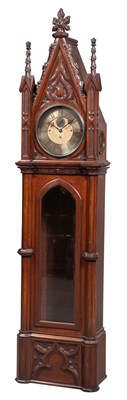 Lot 299 - Gothic Revival Mahogany Tall Case Clock With...