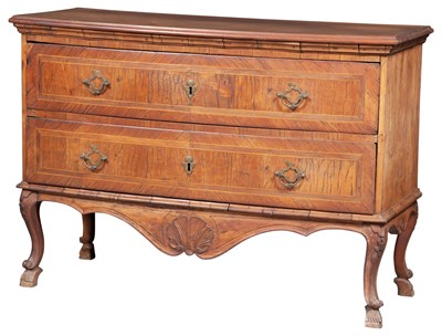 Lot 128 - Italian Rococo Style Inlaid Walnut Commode...