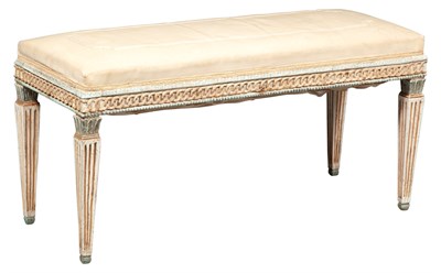 Lot 242 - Italian Neoclassical Style Upholstered Painted...