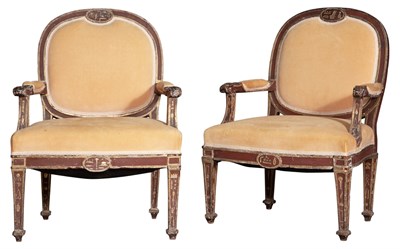 Lot 264 - Pair of Italian Neoclassical Faux Porphyry...