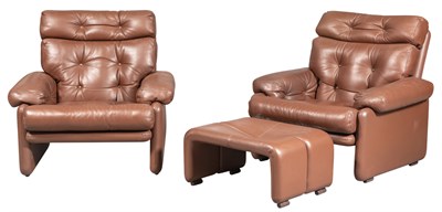 Lot 277 - Pair of Afra and Tobia Scarpa Leather...