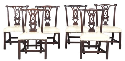 Lot 378 - Assembled Set of Six Irish George III Mahogany...
