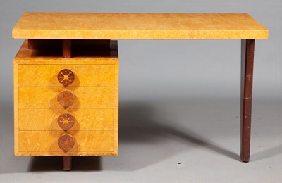Lot 110 - Andrew Szoeke Burr Elm, Walnut and Mahogany...