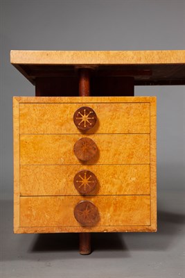 Lot 110 - Andrew Szoeke Burr Elm, Walnut and Mahogany...
