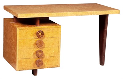 Lot 110 - Andrew Szoeke Burr Elm, Walnut and Mahogany...