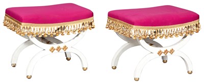Lot 81 - Pair of Art Deco Style Silk-Upholstered...