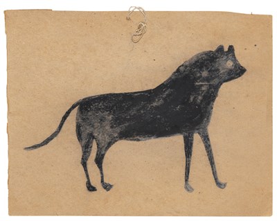 Lot 119 - Bill Traylor American, 1854-1947 Black Panther...