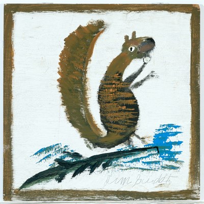 Lot 142 - Jimmy Lee Sudduth American, 1910-2007 Squirrel...