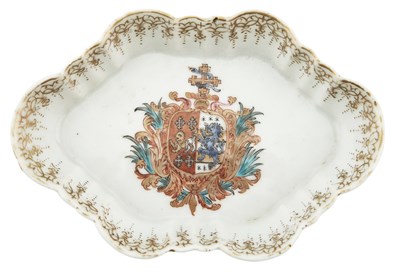 Lot 160 - A Chinese Export Porcelain Armorial Spoon Tray...