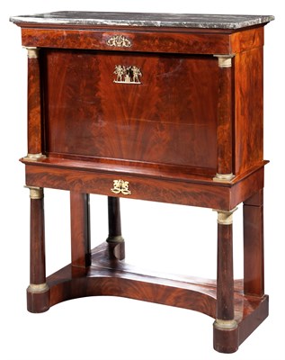 Lot 94 - Empire Ormolu-Mounted Mahogany Secrétaire à...