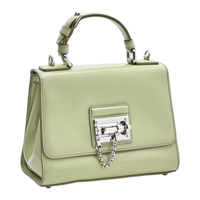 Lot 175 - Dolce & Gabbana 'Monica' Green Patent Leather Bag