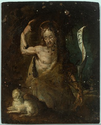 Lot 14 - Italian School 17th Century John the Baptist,...