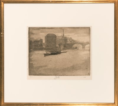 Lot 146 - Joseph Pennell (1860-1926) MIST ON THE THAMES...