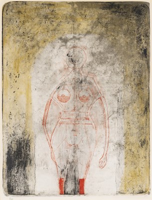 Lot 202 - Rufino Tamayo (1899-1991) MUJER EN ROJO...