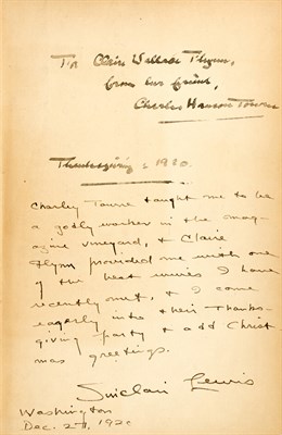 Lot 212 - LEWIS, SINCLAIR Inscribed copies of Main...