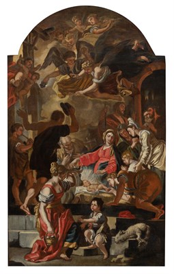Lot 86 - Follower of Francesco Solimena The Nativity...