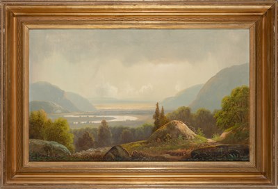 Lot 56 - American School 19th century Landscape with a...