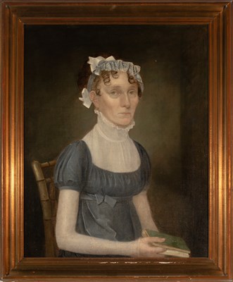 Lot 50 - American School 19th century Portrait of a...