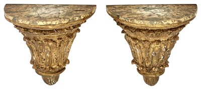 Lot 119 - Pair of Continental Neoclassical Giltwood Wall...