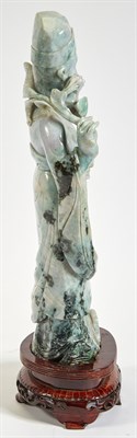 Lot 1077 - A Large Chinese Jadeite Carving
