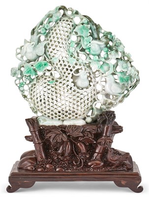 Lot 1084 - A Chinese Jadeite Carving 20th Century...