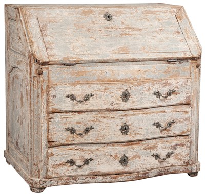 Lot 180 - French Provincial Painted Bureau Height 44 1/2...