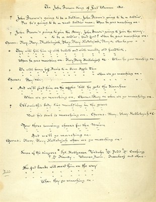 Lot 29 - [CIVIL WAR MUSIC-JOHN BROWN'S BODY] HALLGREEN,...