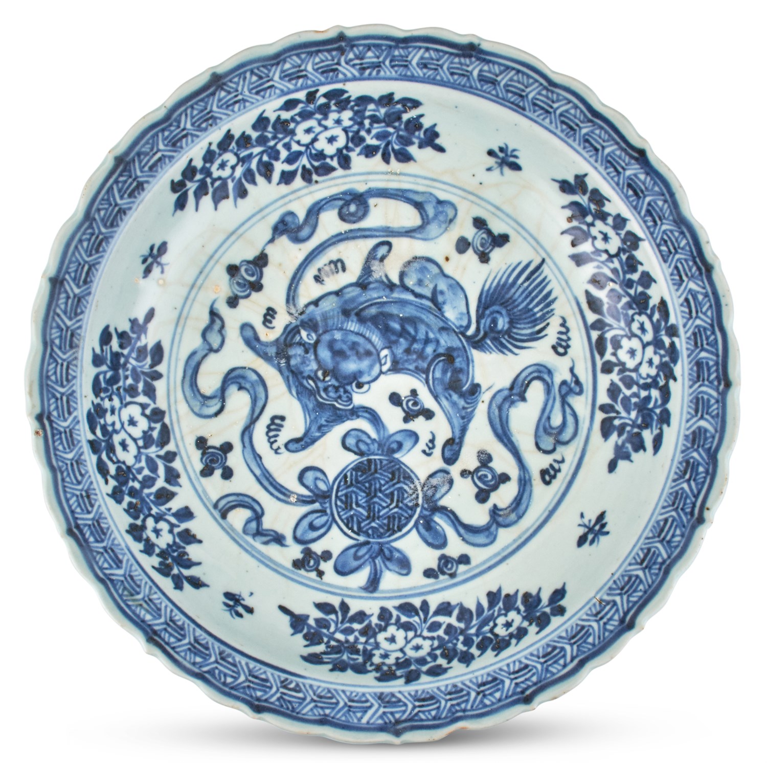 Lot 121 - A Chinese Blue and White Porcelain Shallow...