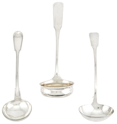 Lot 310 - Two Silver Soup Ladles Comprising one marked...
