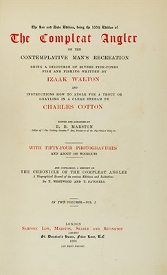 Lot 164 - [COMPLETE ANGLER] WALTON, IZAAK and COTTON,...