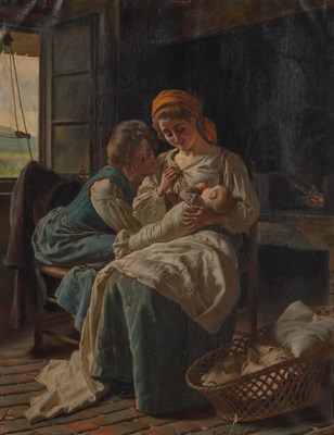 Lot 66 - Pio Ricci Italian, 1850-1919 Adoration Signed...