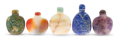 Lot 1050 - A Group of Five Chinese Snuff Bottles...
