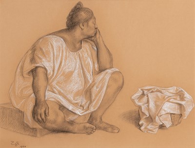 Lot 17 - Francisco Zuniga Mexican, 1912-1998 Mujer con...