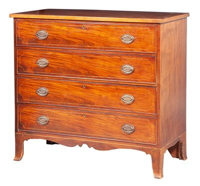 Lot 128 - Federal Line-Inlaid Mahogany Chest of Drawers...