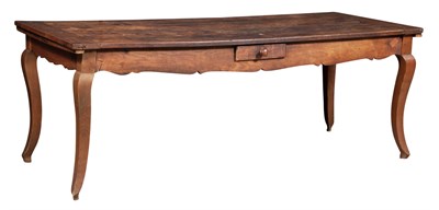 Lot 138 - French Provincial Fruitwood Farm Table The...