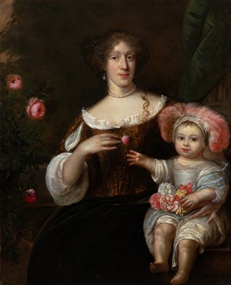 Lot 88 - Jan de Baen Dutch, 1633-1702 An Elegant Mother...
