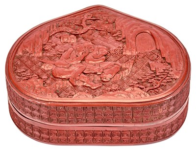 Lot 1015 - A Chinese Cinnabar Lacquer Box Qing Dynasty...
